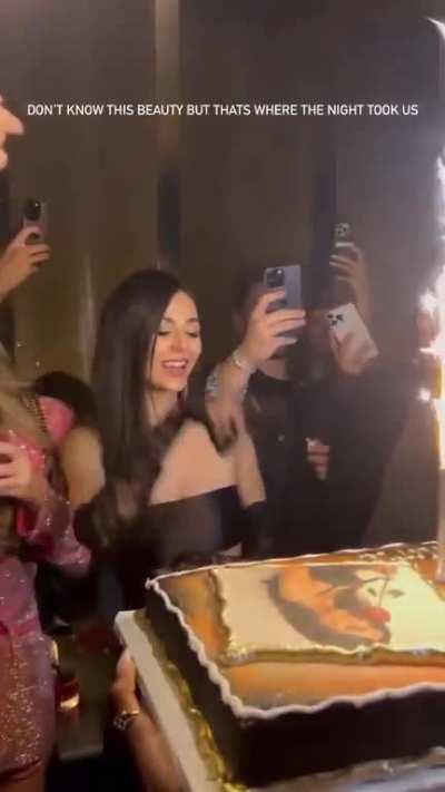 It seems some random person ended up at her birthday party