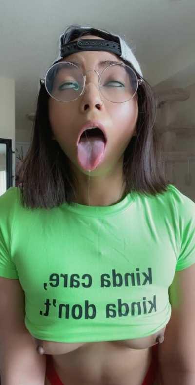 Drooling while playing with my vibrator is my specialty