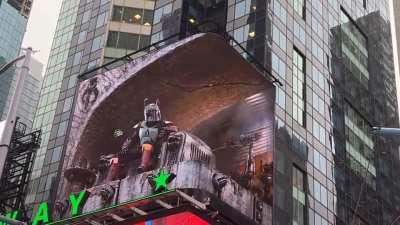 Stunning The Book of Boba Fett billboard in Times Square