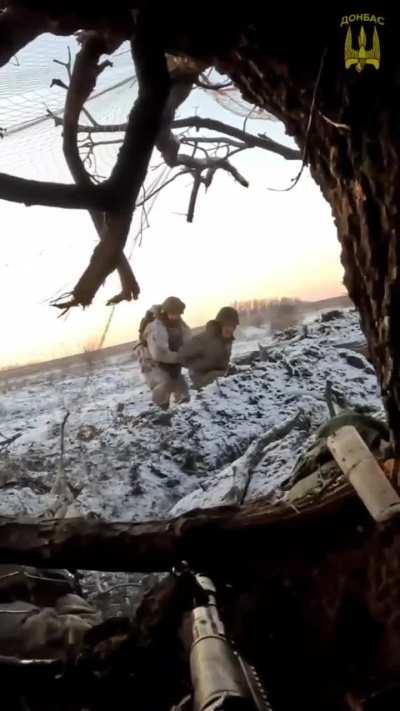 A Russian soldier bumped into a Ukrainian position of 