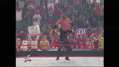 Undertaker with an amazing save on an almost botched Last Ride attempt on Test