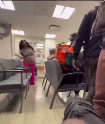Pregnant woman crashes out when she sees her husband at the clinic with another woman he impregnated