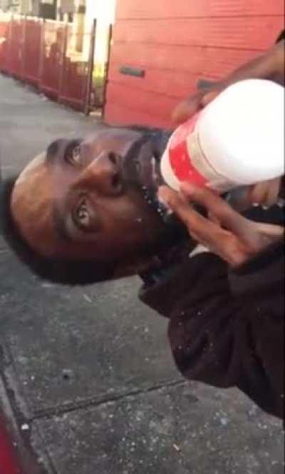 What kind of drugs do you have to take to become a statue like this guy ?