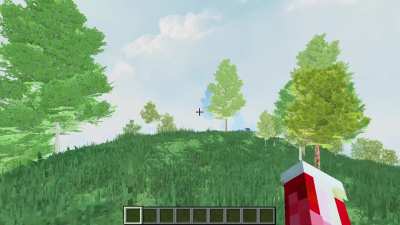 Realistic Minecraft terrain and trees. (running on laptop, 1.18.2)