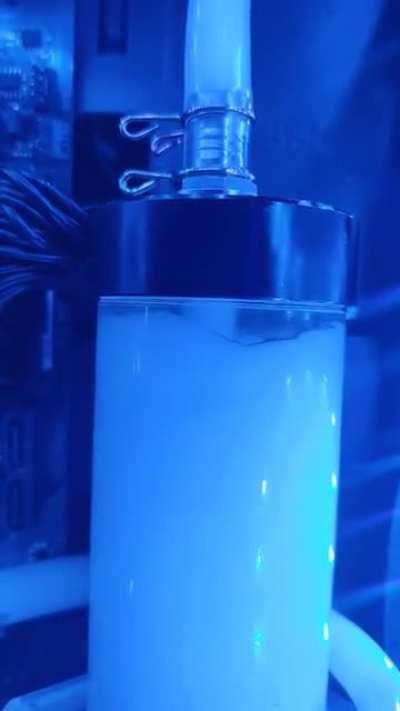 Guess my cooling fluid, first one to guess correct I'll send 100 bucks bitcoin
