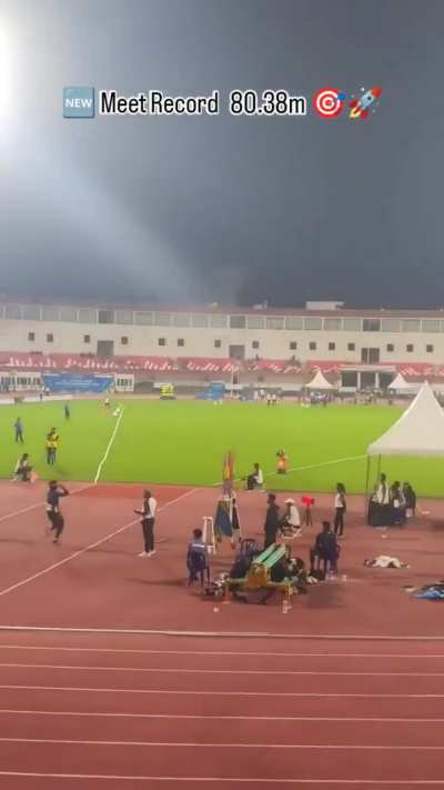 Haryana's Himanshu Jakhar broke the Meet Record 80.38m & won Gold Medal in the U-18 final of the National Junior Championships 2025