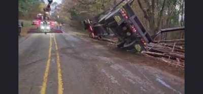 Tow truck driver VS log truck