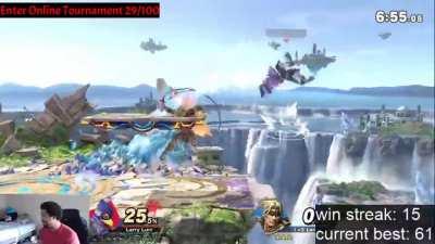 I landed the Avatar combo on Larry, master of all 4 B moves