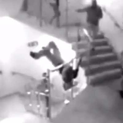 Yes, flip off the metal stair railing why don't you