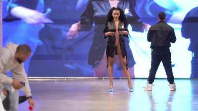 Disrobing on the runway