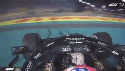 Seb doing some donuts after the race