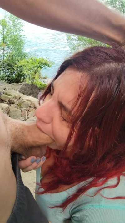 love working her throat in public [OC]