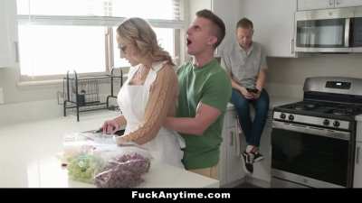 Stepmom Taking Care of Her Son's Erection with Her Pussy!