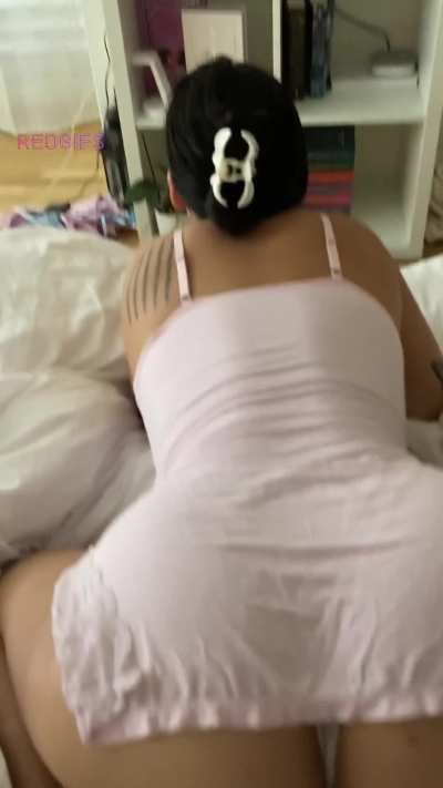 Teasing in white panties