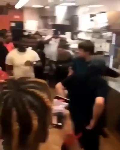Restaurant fight. Not my content. The sound is hilarious