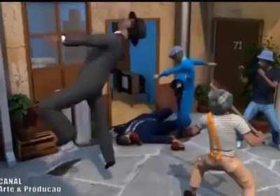 un episódio mas de chavo con 7 palavras 