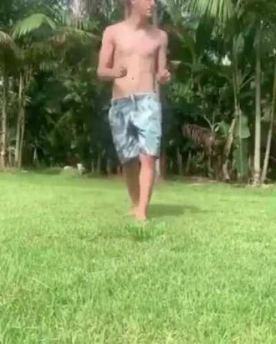 I CAN’T believe he did a DOUBLE back flip!!!