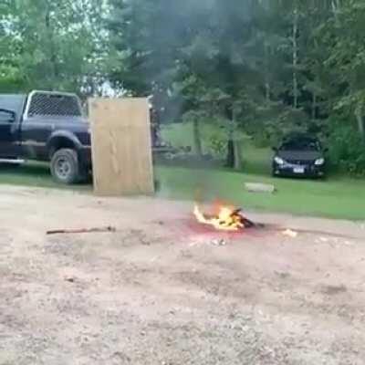 Sledgehammer to the spray paint