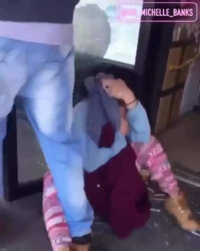 ‘Pink Timbs’ beats & pulls up on another thot that disrespected the fam