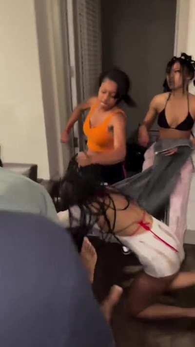 Figueroa hoes jump hot girls (big tits take a few punches)