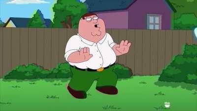 This whole scene is gold. Quagmire urges Peter not to give in to temptation, no matter how much the pie's scent entices him.