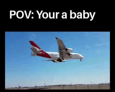 Here comes the aeroplane