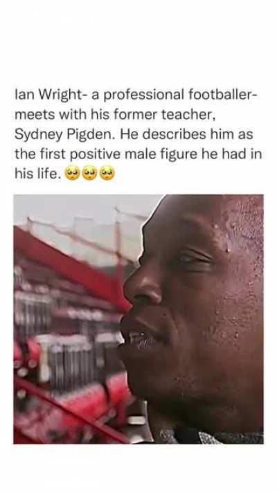 Professional Footballer meeting his former teacher