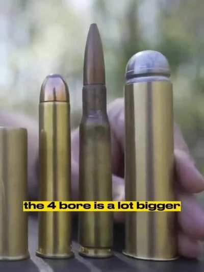 Even wilder than .50 BMG pistol - 4 Bore - a ridiculous shoulder-fire rifle with shells 1″ in diameter