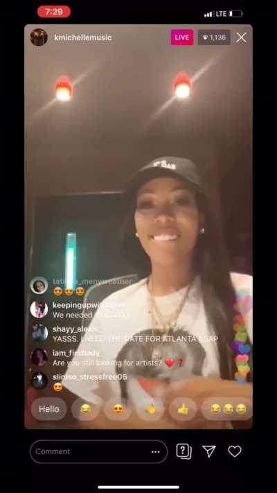 K Michelle showing her pretty titty part 2.