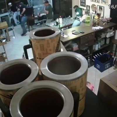 Shooting in restaurant (2 angles)