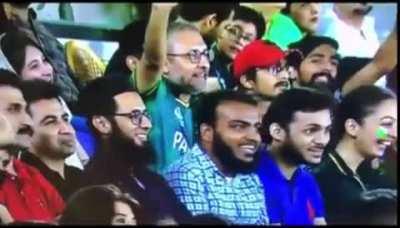 During a cricket match in Pakistan