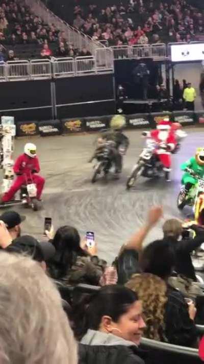 This crazy motorcycle race