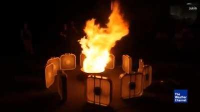 Tornado created by fans