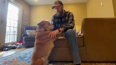 She always knows when I’ve had a ruff day