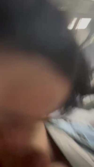 Public blowjob in the train