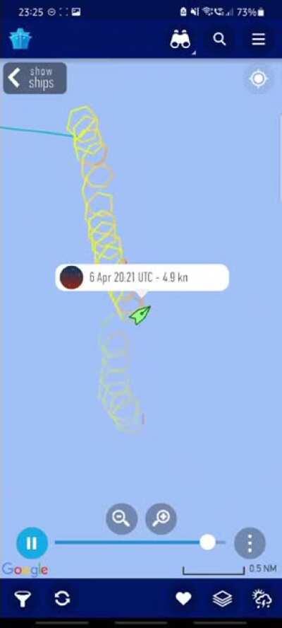 The wheel on a container ship got stuck near the coast of The Netherlands