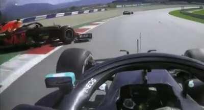 Hamilton Albon Collision Onboard