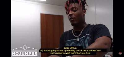 Juice talks about why he doesn’t ‘fuck bitches’ and what it could lead to.