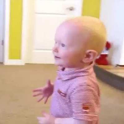 Toddler is the happiest he can ever be (x-post)