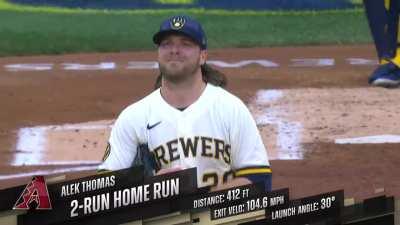 [Highlight] Alek Thomas's first plate appearance back from Reno is a two-run bomb giving the D-backs a six-run lead in the first inning!