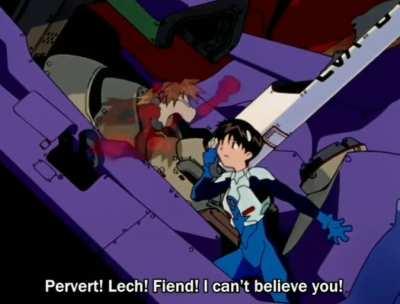 For me, that's the funniest scene in NGE: Asuka punching Shinji through the phone. (E09)