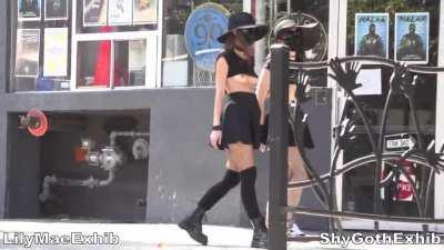 Hanging out with a friend, being exxxtra goth! (f)