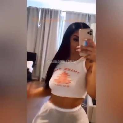 Bitch Showing fat cheeks and dropping to her knees