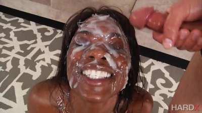 Her face is so covered