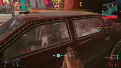 Footage of me rushing to the store to purchase my copy of Cyberpunk 2077 for console