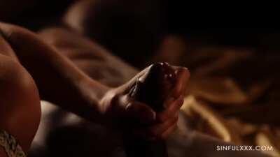 Stacy Cruz BBC handjob with cumshot