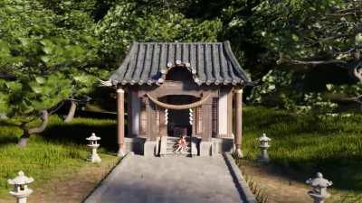 I made Hakurei Shrine in Blender