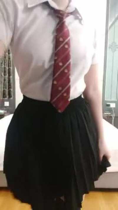 I'm in college now, so I should probably stop wearing my old school uniform...
