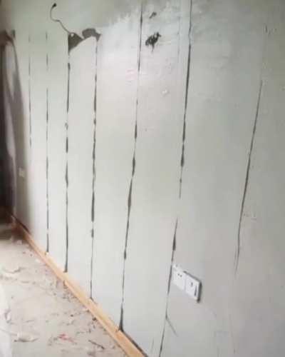 The way he is applying the putty