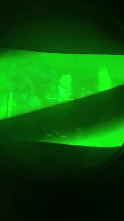 Bradley commander, filming the fire on houses where the enemy is bunkered down through the monitor. Probably the village of Stepove. Donetsk region.